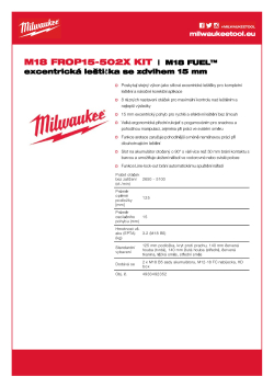 MILWAUKEE M18 FUEL™ excentrická leštička se zdvihem 15 mm 4933492352 A4 PDF