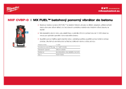 MILWAUKEE MX FUEL™ batohový ponorný vibrátor  do betonu 4933479595 A4 PDF