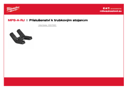 MILWAUKEE MILWAUKEE® vyměnitelné čelisti pro trubkový stojan 4932478923 A4 PDF