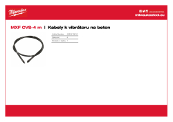 MILWAUKEE Kabel pro vibrátor 4 m 4932478610 A4 PDF