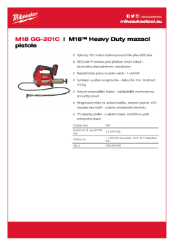 MILWAUKEE M18™ mazací pistole 4933440490 A4 PDF
