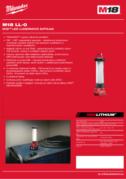 MILWAUKEE M18™ LED lucernové světlo 4932430563 A4 PDF
