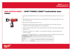 MILWAUKEE M18™ FORCE LOGIC™ hydraulické nůžky na kabely 4933459266 A4 PDF
