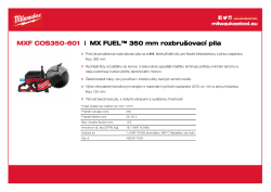 MILWAUKEE MX FUEL™ 350 mm rozbrušovací pila 4933471833 A4 PDF