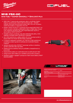 MILWAUKEE M18 FUEL™ Super SAWZALL® šavlová pila 4933464724 A4 PDF