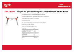 MILWAUKEE Stojan na pokosovou pilu výsuvný až na 2,5 m 4933459617 A4 PDF