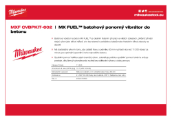 MILWAUKEE MX FUEL™ batohový ponorný vibrátor  do betonu 4933479593 A4 PDF