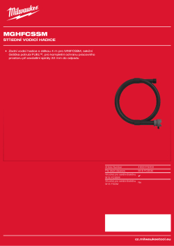MILWAUKEE Střední vodicí hadice pro FCSSM 4932478409 A4 PDF