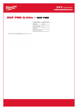 MILWAUKEE Profil pro stahovací vibrační lištu MX FUEL™ (MXF PSC) - 3,0 m 4932479779 A4 PDF