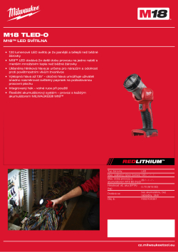 MILWAUKEE M18™ LED svítilna 4932430361 A4 PDF