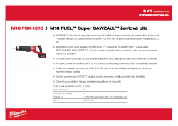 MILWAUKEE M18 FUEL™ Super SAWZALL® šavlová pila 4933464484 A4 PDF