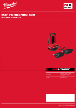 MILWAUKEE MX FUEL™ akumulátory a nabíječka 4933493549 A4 PDF