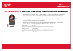MILWAUKEE MX FUEL™ batohový ponorný vibrátor  do betonu 4933479591 A4 PDF