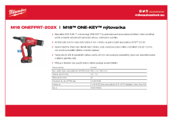 MILWAUKEE M18™ ONE-KEY™ nýtovačka 4933478602 A4 PDF