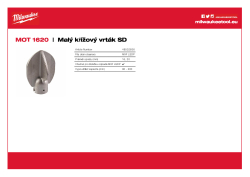 MILWAUKEE Střední křížový vrták ke spirálám 16 mm a 20 mm 48532836 A4 PDF