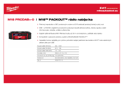 MILWAUKEE M18™ PACKOUT™ rádio nabíječka 4933472112 A4 PDF