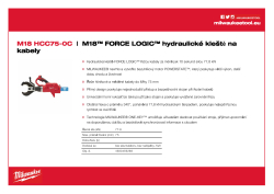 MILWAUKEE M18™ FORCE LOGIC™ hydraulické kleště na kabely 4933459268 A4 PDF
