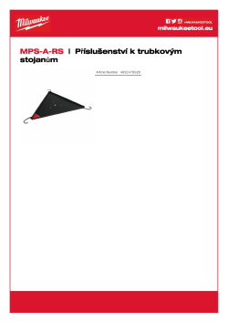 MILWAUKEE MILWAUKEE® odnímatelná police pro trubkový stojan 4932478926 A4 PDF