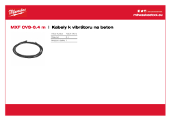 MILWAUKEE Kabel pro vibrátor 6,4 m 4932479613 A4 PDF