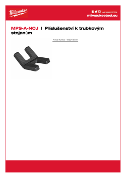 MILWAUKEE MILWAUKEE® neoprenové čelisti pro trubkový stojan 4932478924 A4 PDF