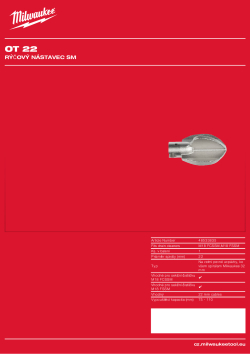 MILWAUKEE Malý rozpojovací klíč  pro spirály 22 mm 48533835 A4 PDF