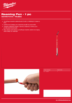 MILWAUKEE Odhrotovač trubek 48224255 A4 PDF