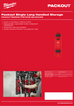 MILWAUKEE PACKOUT™ držák na 1 nářadí s dlouhou rukojetí 4932493382 A4 PDF