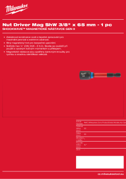MILWAUKEE SHOCKWAVE™ Nut Drivers 4932492440 A4 PDF