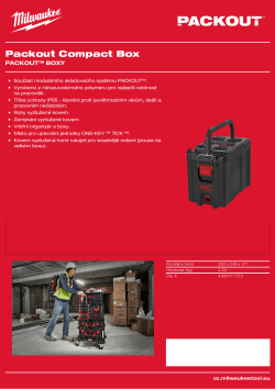 MILWAUKEE PACKOUT™ kompaktní box 4932471723 A4 PDF