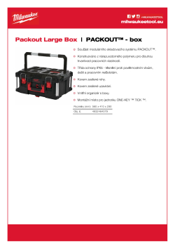 MILWAUKEE PACKOUT™ velký box 4932464079 A4 PDF