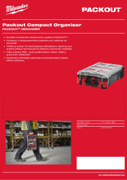 MILWAUKEE PACKOUT™ kompaktní  organizér 4932464083 A4 PDF