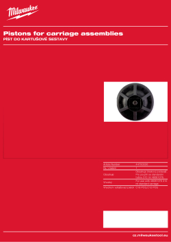 MILWAUKEE Píst pro přepravní sestavy. 44700330 A4 PDF
