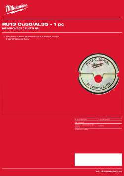 MILWAUKEE RU13 Cu50/AL35 4932459485 A4 PDF