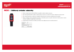 MILWAUKEE Dálkový ovladač zásuvky 4932479620 A4 PDF