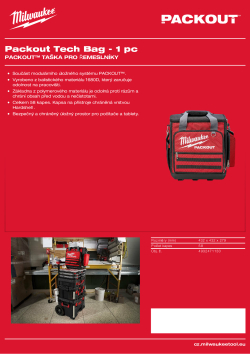 MILWAUKEE PACKOUT™ taška pro řemeslníky 4932471130 A4 PDF