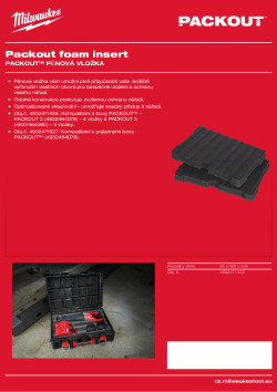 MILWAUKEE PACKOUT™ pěnová vložka 4932471428 A4 PDF