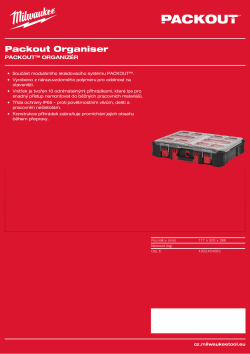 MILWAUKEE PACKOUT™ organizér 4932464082 A4 PDF