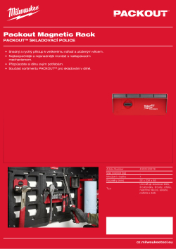 MILWAUKEE PACKOUT™ magnetický držák 4932493378 A4 PDF