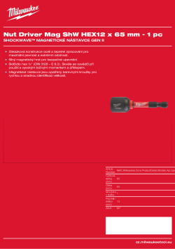 MILWAUKEE SHOCKWAVE™ Nut Drivers 4932492442 A4 PDF