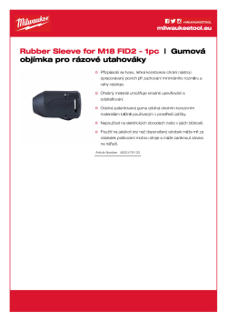MILWAUKEE Gumová objímka pro M18 FID2 4932479103 A4 PDF