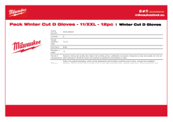 MILWAUKEE Velké  balení zimní rukavice s tř. D 11/XXL 12 ks 4932480620 A4 PDF