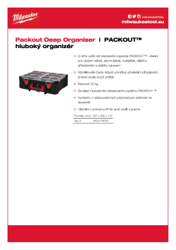 MILWAUKEE PACKOUT™ hluboký organizér 4932478625 A4 PDF