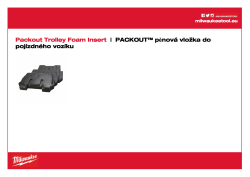 MILWAUKEE PACKOUT™ pěnová vložka do pojízdného vozíku 4932471927 A4 PDF