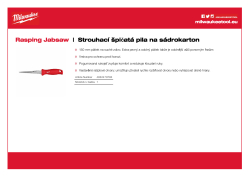 MILWAUKEE Pilka na sádrokarton 4932479783 A4 PDF