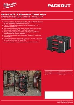 MILWAUKEE PACKOUT™ box se 3 zásuvkami 4932472130 A4 PDF