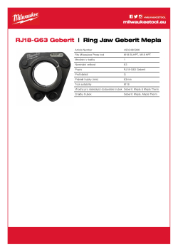 MILWAUKEE Press Jaws GEBERIT 4932480966 A4 PDF