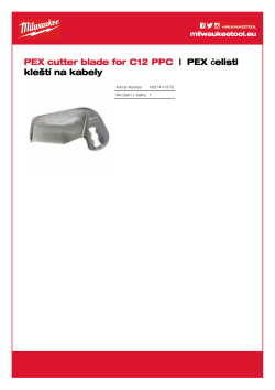 MILWAUKEE PEX čelisti kleští na kabely C12 PPC 4931441978 A4 PDF