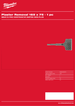 MILWAUKEE SDS-Plus sekáč na odstraňování omítek 4932352344 A4 PDF