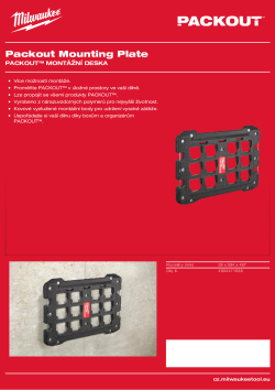 MILWAUKEE PACKOUT™ montážní deska 4932471638 A4 PDF