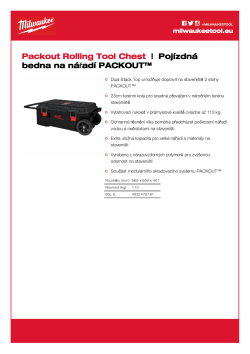 MILWAUKEE Pojízdná bedna na nářadí PACKOUT™ 4932478161 A4 PDF